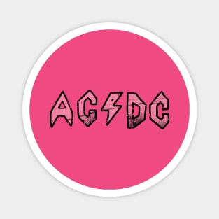 Butt-Head AC/DC Distressed - Pink Magnet